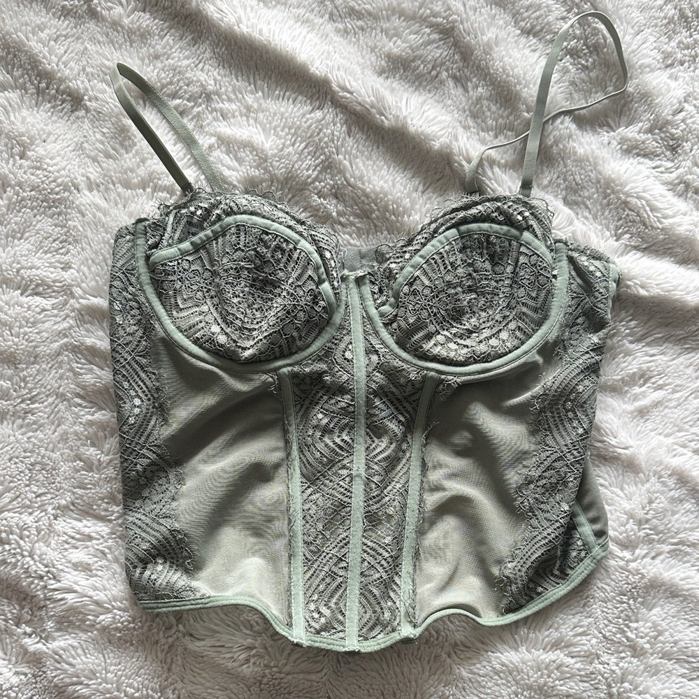 Garage Corset Green Top